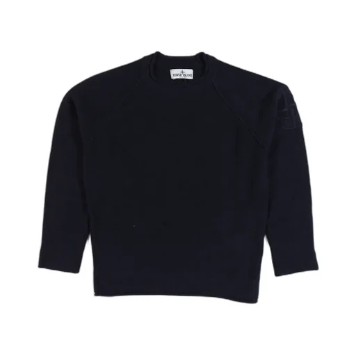 Stone Island Junior Logo Embroidered Knitted Jumper