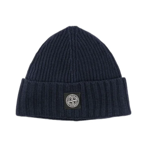Stone Island Junior Compass Patch Knitted Beanie