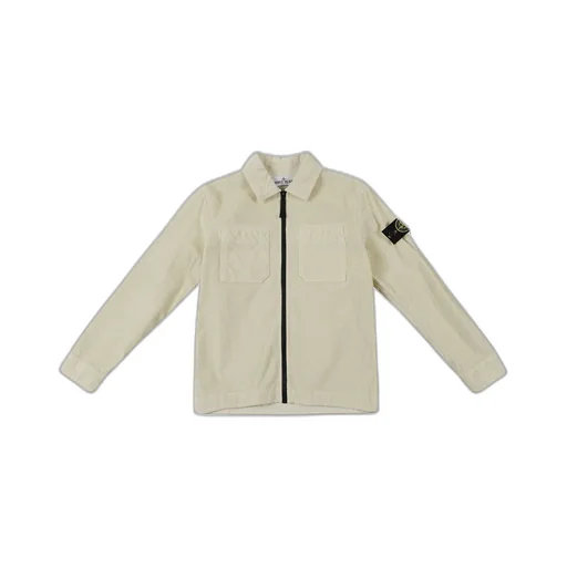 Stone Island Junior Logo Patch Zip-Up Jacket