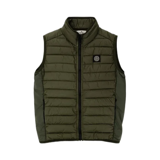 Stone Island Junior Compass-Motif Zipped Gilet