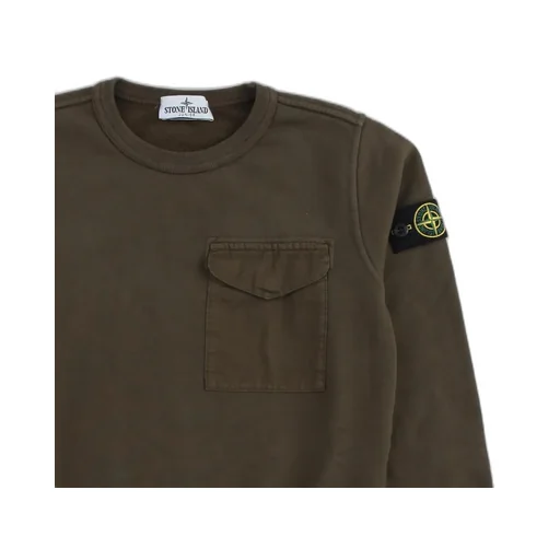 Stone Island Junior Logo Patch Crewneck Sweatshirt