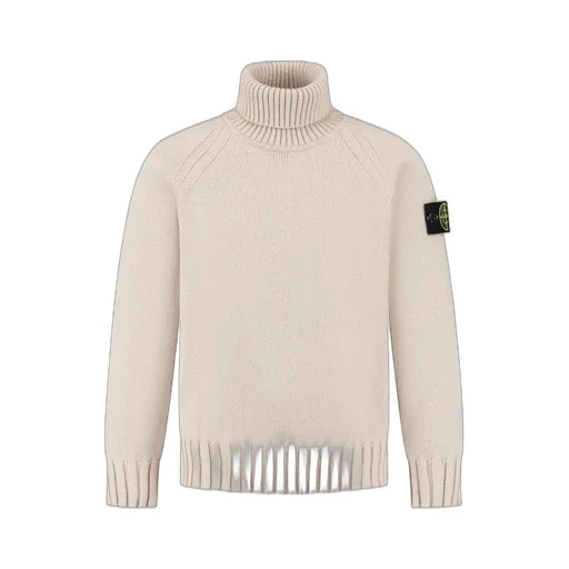 Stone Island Junior Logo Patch Turtleneck Jumper
