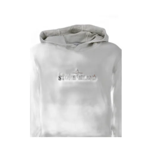 Stone Island Junior Logo Printed Jersey Hoodie