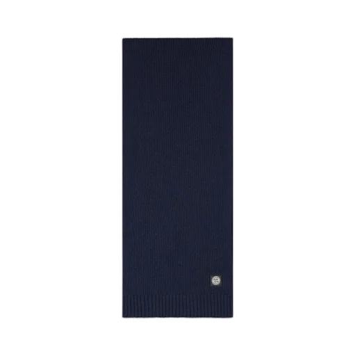 Stone Island Junior Compass-Motif Knitted Scarf