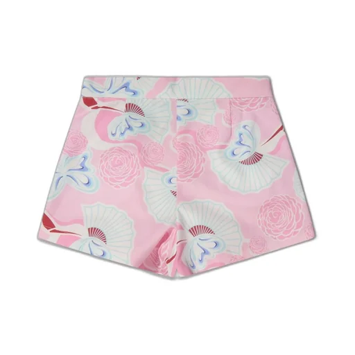 Simonetta Floral Printed Pleated Shorts