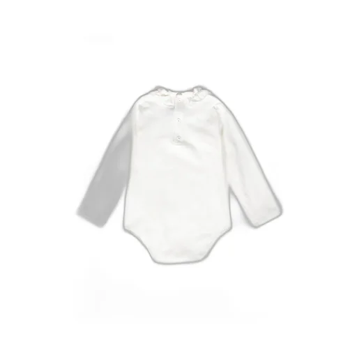 Simonetta Ruffled Long-Sleeved Romper