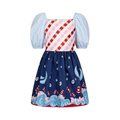 Simonetta All-Over Printed Flared Dress