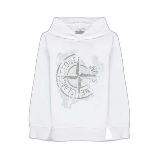 Stone Island Junior Logo-Printed Hoodie