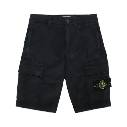 Stone Island Junior Compass-Motif Cargo Shorts