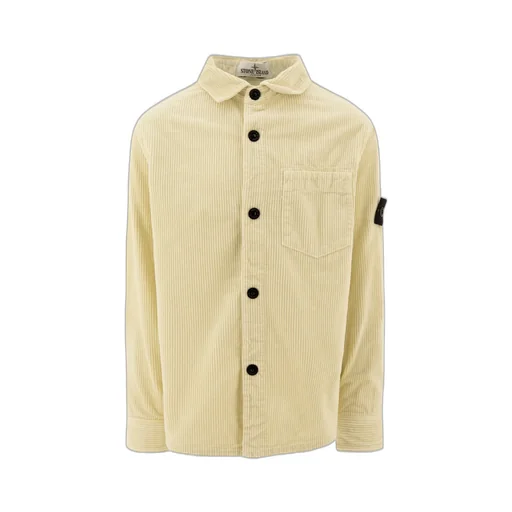 Stone Island Junior Compass Patch Corduroy Overshirt