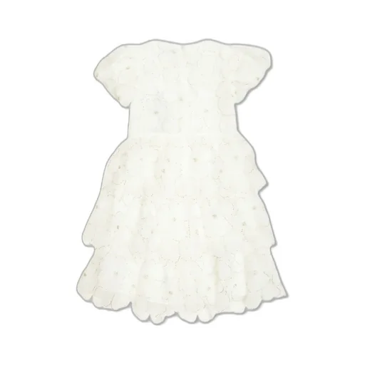 Self-Portrait Kids Floral Embellished Crewneck Dress