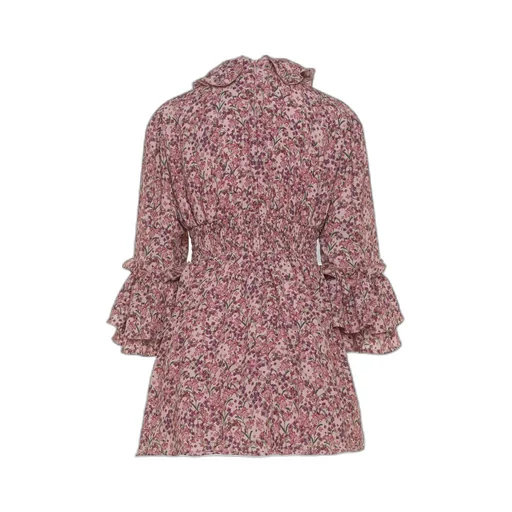 Simonetta Ruffled Detail Floral Printed Dress