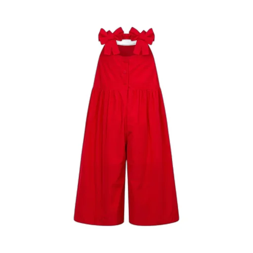 Simonetta Bow-Detailed Wide-Leg Jumpsuit