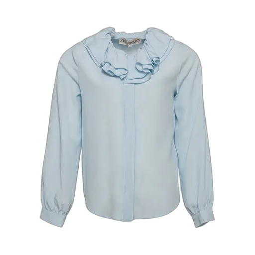 Simonetta Ruffled Detail Straight Hem Blouse