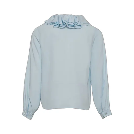 Simonetta Ruffled Detail Straight Hem Blouse