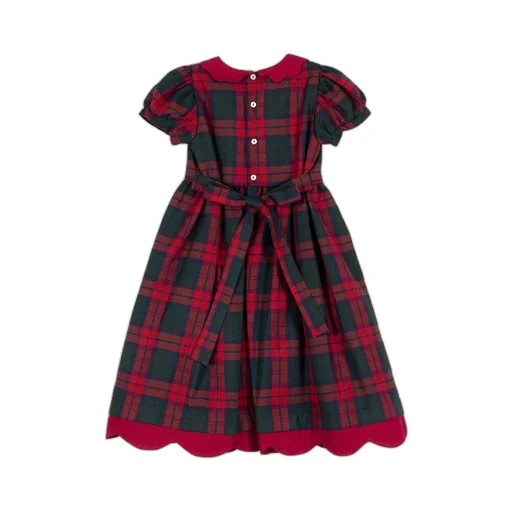 Siola Puff-Sleeved Checked Dress