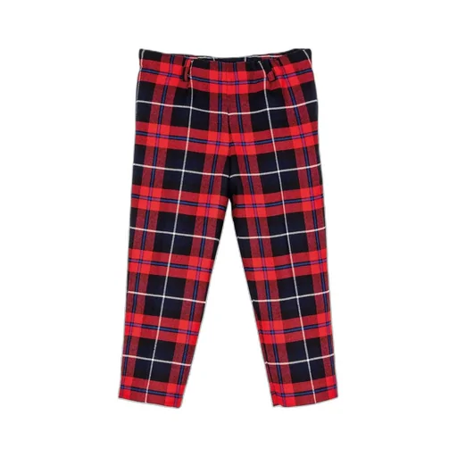Siola Elasticated Waistband Checked Trousers