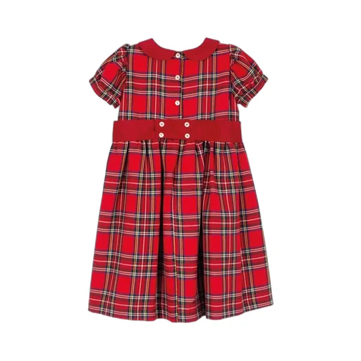 Siola Puff-Sleeved Checked Dress