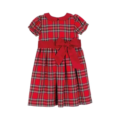 Siola Puff-Sleeved Checked Dress