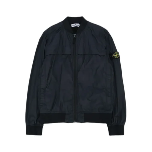 Stone Island Junior Compass-Badge Zipped Bomber Jacket