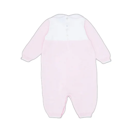 Siola Long-Sleeved Bow-Embroidered Knitted Onesie