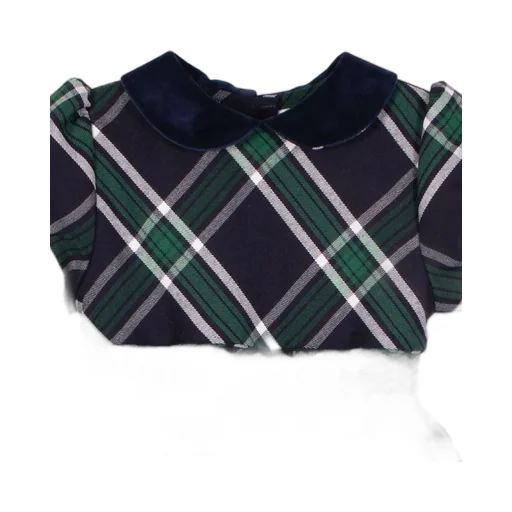 Siola Checked Puff-Sleeved Dress