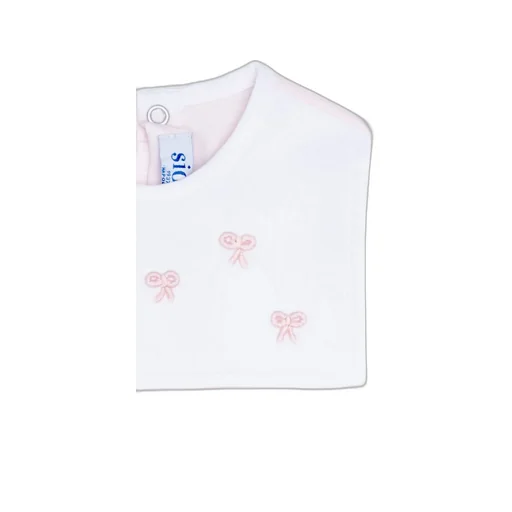 Siola Long-Sleeved Bow-Embroidered Onesie