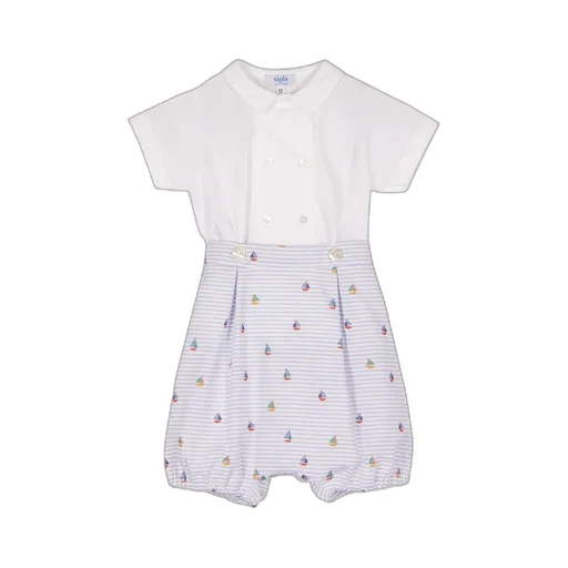 Siola Striped Short-Sleeved Romper