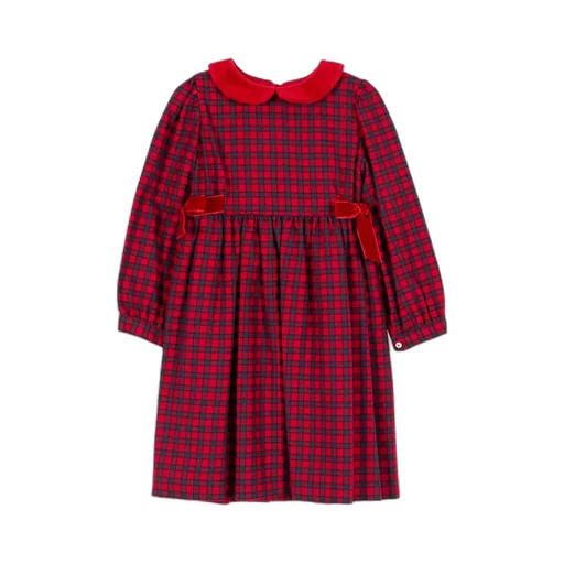 Siola Long-Sleeved Checked Dress