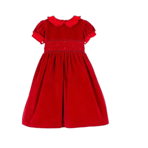 Siola Embroidered Puff-Sleeved Dress