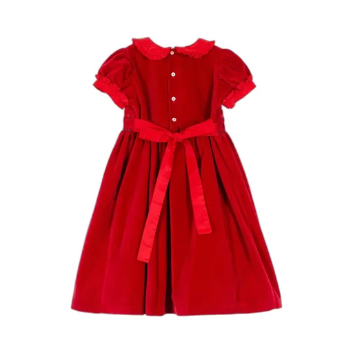Siola Embroidered Puff-Sleeved Dress
