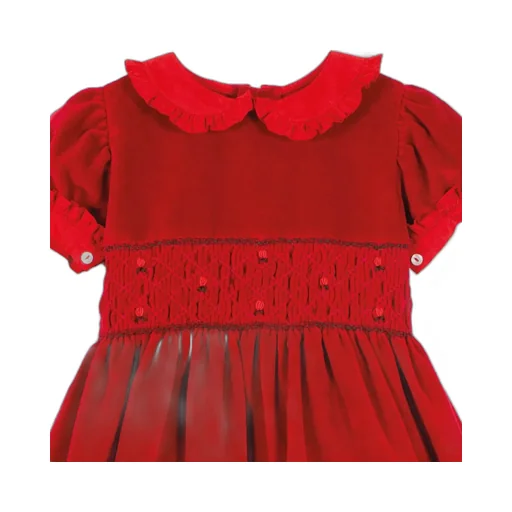 Siola Embroidered Puff-Sleeved Dress