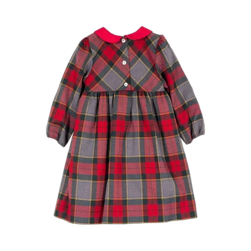 Siola Checked Long-Sleeved Dress