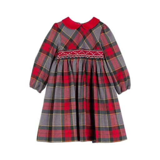 Siola Checked Long-Sleeved Dress