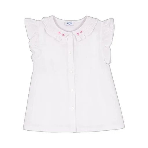 Siola Embroidered Ruffled Shirt