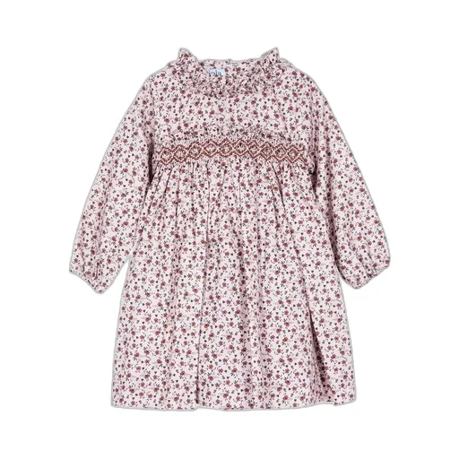 Siola Embroidered Ruffled Dress