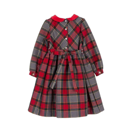Siola Checked Long-Sleeved Dress