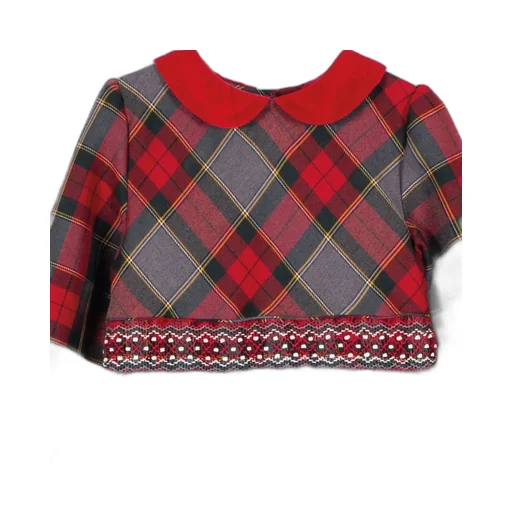 Siola Checked Long-Sleeved Dress