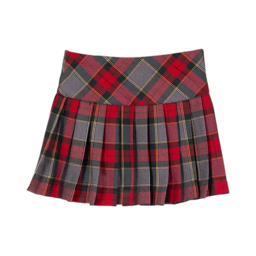 Siola Checked Pleated Skirt