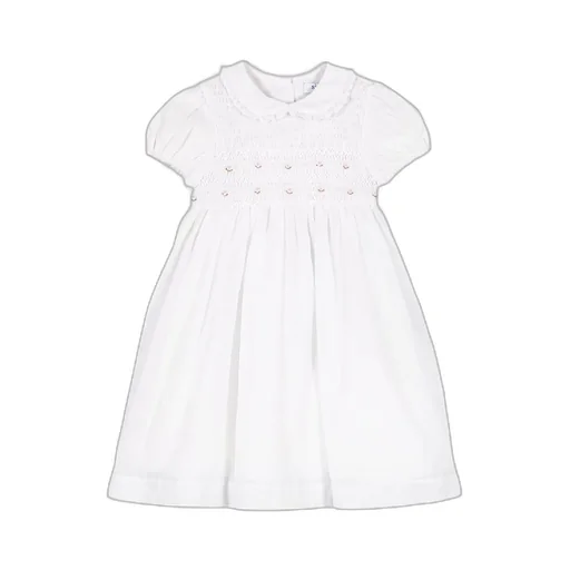 Siola Puff-Sleeved Embroidered Dress