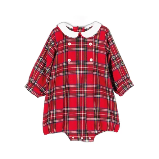 Siola Checked Long-Sleeved Romper