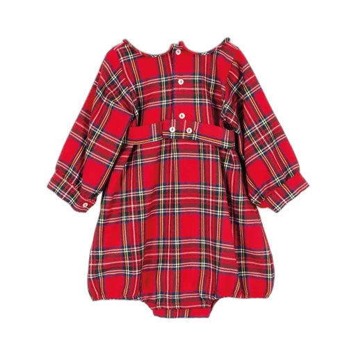 Siola Checked Long-Sleeved Romper