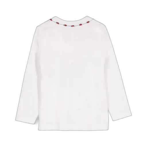 Siola Floral-Embroidered Long-Sleeved Polo Shirt
