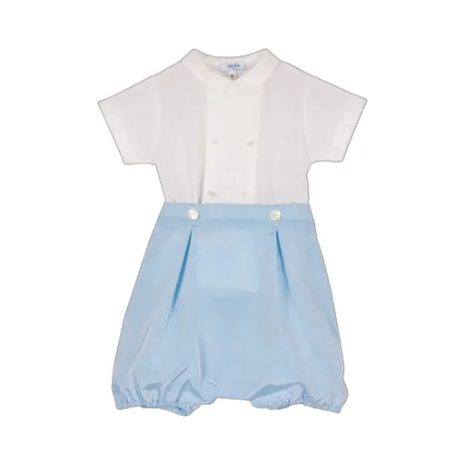 Siola Short-Sleeved Double-Breasted Romper