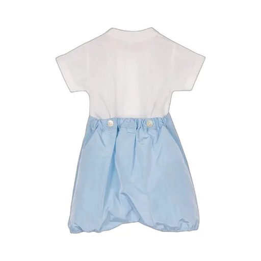 Siola Short-Sleeved Double-Breasted Romper