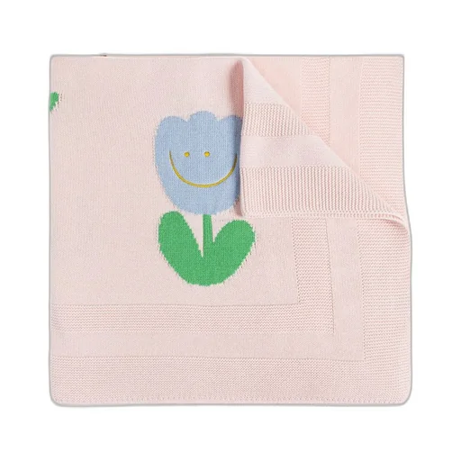 Stella Mccartney Kids Floral Intarsia Knit Blanket