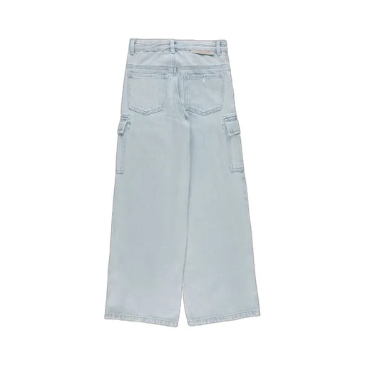 Stella Mccartney Kids Logo Patch Zip Detailed Jeans