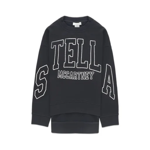 Stella Mccartney Kids Logo-Embroidered Side Zip Sweatshirt