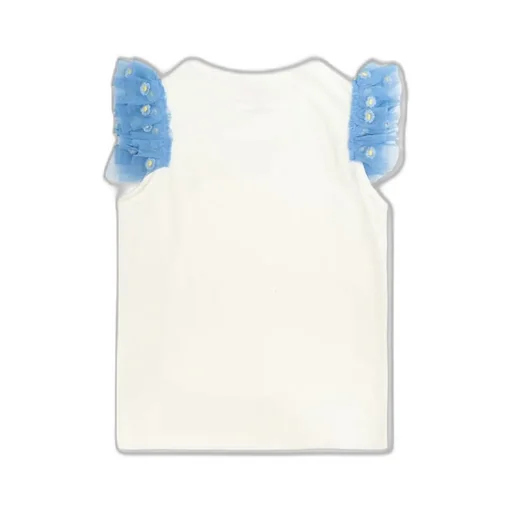 Stella Mccartney Kids Tulle Trimmed Crewneck T-Shirt