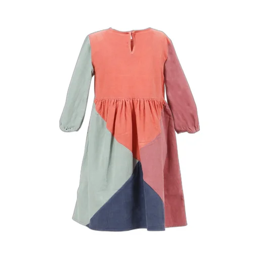 Stella Mccartney Kids Colour-Block Embroidered-Motif Crewneck Dress